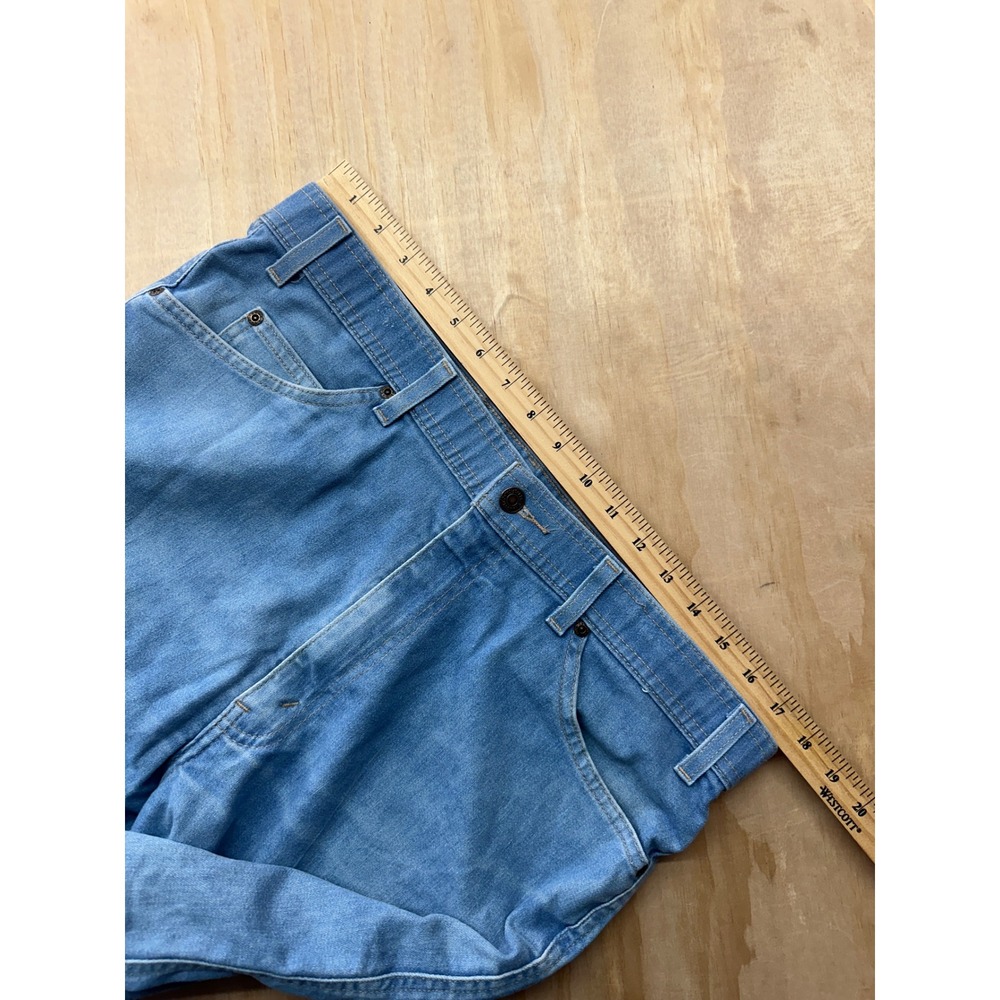 Levis Vintage Mens Jeans 38x30 Light Wash brown Tab Straight Leg Blue 997 stamp - Picture 8 of 10